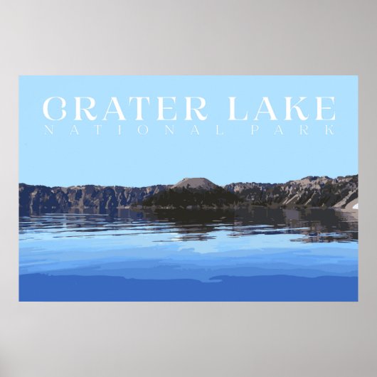 Crater Lake Poster, National Park Afdrukken Poster (Voorkant)