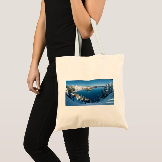 Crater Lake South Central Oregon in Winter Tote Bag (Voorkant (product))