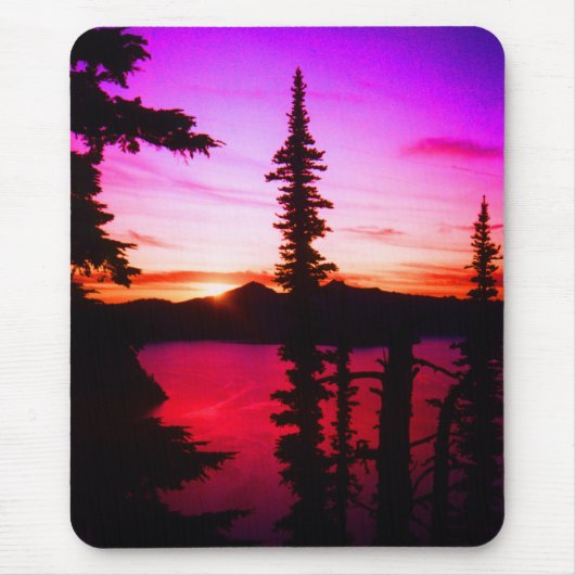 Crater Lake Sunset Mousepad Muismat (Voorkant)
