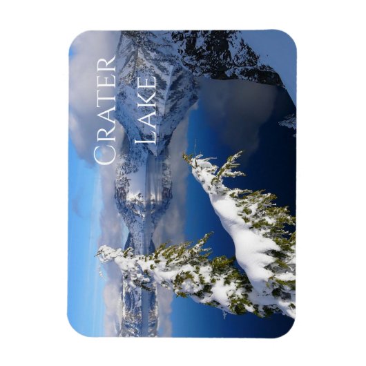 Crater Lake, Winter, National Park, Oregon Magneet (Verticaal)