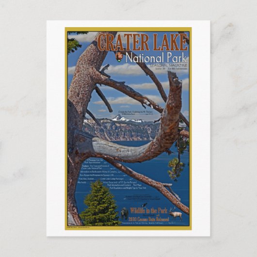 Crater Lake - zomer 2011 Briefkaart (Voorkant)