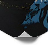 Crater Lakes Majestic Island Uitzicht Poster (Hoek)