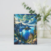 Crater Lakes Serene Morning Briefkaart (Staand voorkant)