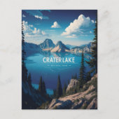 Crater Lakes Tranquil Blue Briefkaart (Voorkant)