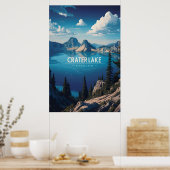 Crater Lakes Tranquil Blue Poster (Keuken)