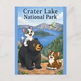 Crater National Park Ansichtkaart door Catnaps-N-C Briefkaart