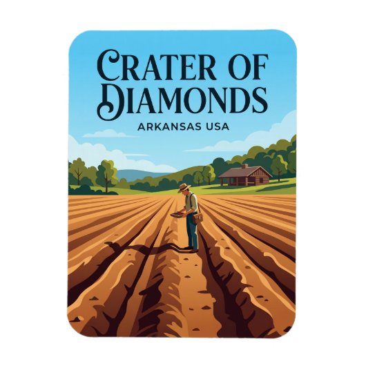 Crater of Diamonds State Park VS Magneet (Verticaal)