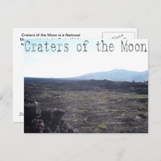Craters van de maan, Idaho Briefkaart (Voorkant / Achterkant)