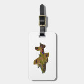 Cratoon retro bombommenwerper bagagelabel (Voorkant verticaal)