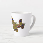 Cratoon retro bombommenwerper latte mok (Rechterhoek)