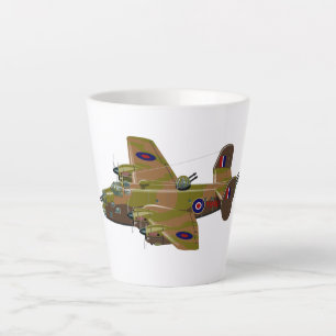 Cratoon retro bombommenwerper latte mok