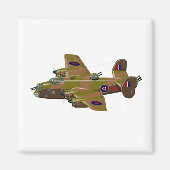 Cratoon retro bombommenwerper magneet (Voorkant)