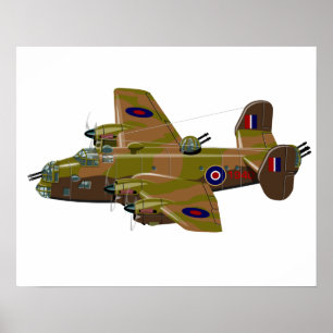 Cratoon retro bombommenwerper poster