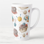Craty Cat Lovers Knitting Latte Mok (Rechts)