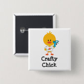 Craty Chick Button (Voorkant /achterkant)