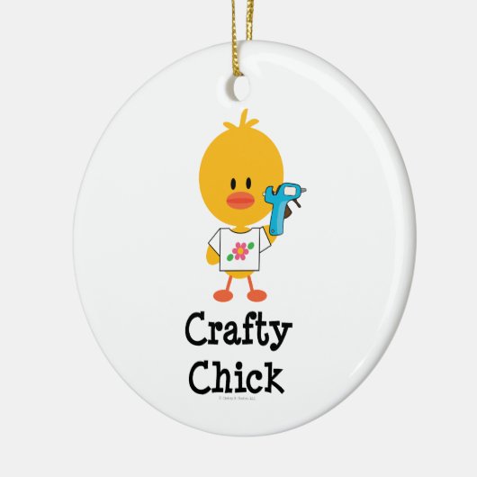 Craty Chick Ornament (Links)