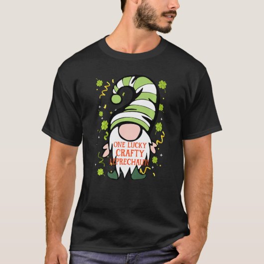 Craty Funny St Patrick S Day Lucky Gnome Family M T-shirt (Voorkant)