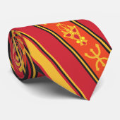 CRAVATE MOTIF KABYLE AMAZIGH SYMBOLE DE BERBERBERB STROPDAS (Opgerold)