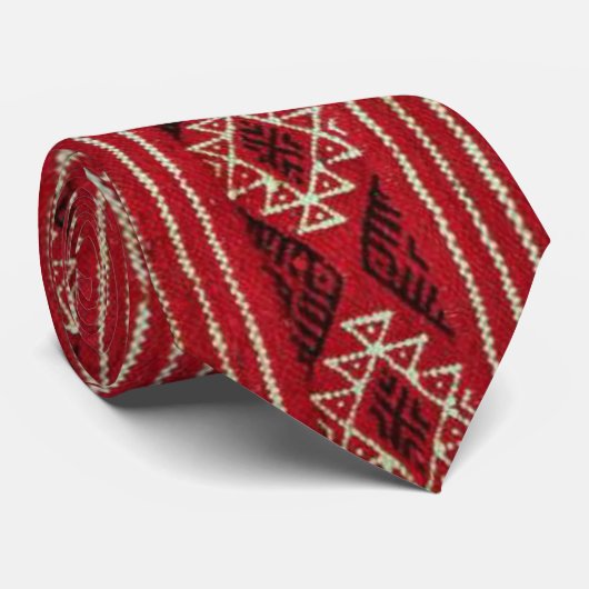 CRAVATE MOTIF MZEB AMAZIGH SYMBOLE DE BERBERBERBER STROPDAS (Opgerold)