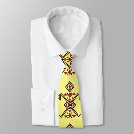 CRAVATE MOTIF MZEB AMAZIGH SYMBOLE DE BERBERBERBER STROPDAS (Gebonden)
