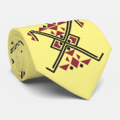 CRAVATE MOTIF MZEB AMAZIGH SYMBOLE DE BERBERBERBER STROPDAS (Opgerold)