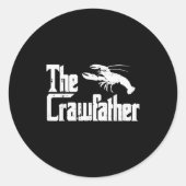 Crawfihe Crawfather Funny Crayfish Parody Dad Papa Ronde Sticker (Voorkant)
