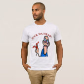 Crawfisg Cartoon, voeg tekst Adult Apron T-Shirt t (Voorkant volledig)