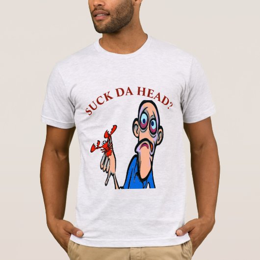 Crawfisg Cartoon, voeg tekst Adult Apron T-Shirt t (Voorkant)