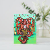 Crawfish Band Briefkaart (Staand voorkant)