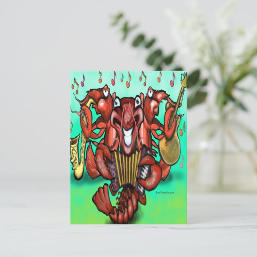 Crawfish Band Briefkaart (Staand voorkant)