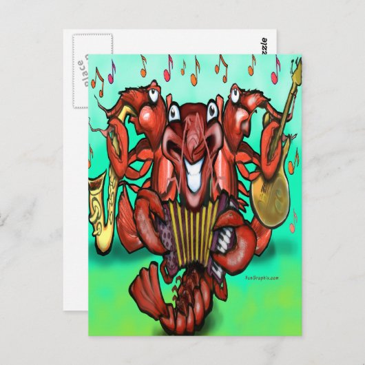 Crawfish Band Briefkaart (Voorkant / Achterkant)