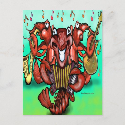 Crawfish Band Briefkaart (Voorkant)