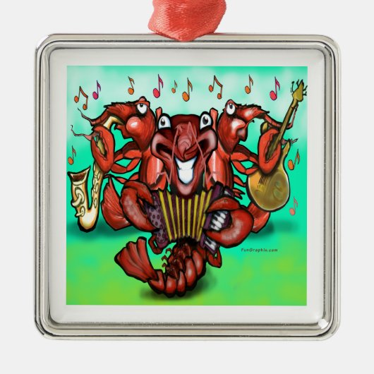 Crawfish Band Metalen Ornament (Voorkant)