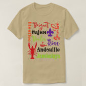 Crawfish Beignet Gumbo Jambalaya Subway Bayou Funn T-shirt (Design voorkant)