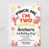 Crawfish Birthday Invitation | 2e verjaardag Kaart (Voorkant)