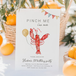 Crawfish Birthday Invitation   Crawfish Party Kaart