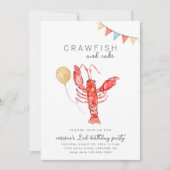 Crawfish Birthday Invitation | Crawfish Party Kaart (Voorkant)