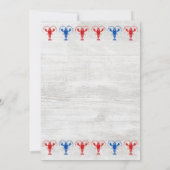 Crawfish Boil 4th of Juli Party Invitation Kaart (Achterkant)