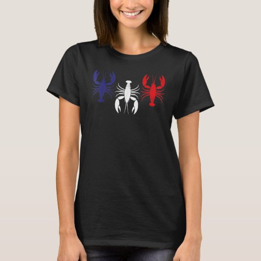 Crawfish Boil 4Th Of July Crawfish Usa Flag  Crayf T-shirt (Voorkant)