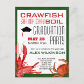Crawfish Boil AFSTUDEERDER Foto Seafood Party nodi Briefkaart (Voorkant)
