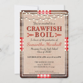 Crawfish Boil afstudeerfeest rustiek Kaart