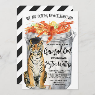 Crawfish Boil Afstuderen Invitation Kaart