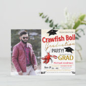 Crawfish Boil Afstuderen Invitation Kaart (Staand voorkant)