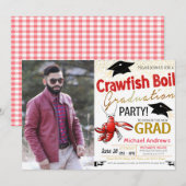 Crawfish Boil Afstuderen Invitation Kaart (Voorkant / Achterkant)