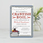 Crawfish Boil afstuderen Party School Kaart (Staand voorkant)