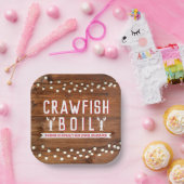 Crawfish Boil Afstuderen Reunion Lobster Rustic Papieren Bordje (Feest)