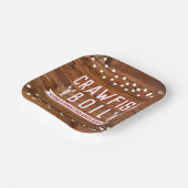 Crawfish Boil Afstuderen Reunion Lobster Rustic Papieren Bordje (Gebogen)