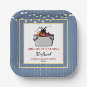 Crawfish Boil Afstuderen School Event Papieren Bordje (Voorkant)