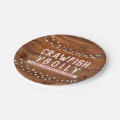 Crawfish Boil Afstuderen School Event Papieren Bordje (Gekanteld)