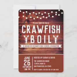 Crawfish Boil Afstuderen School Event Party Kaart